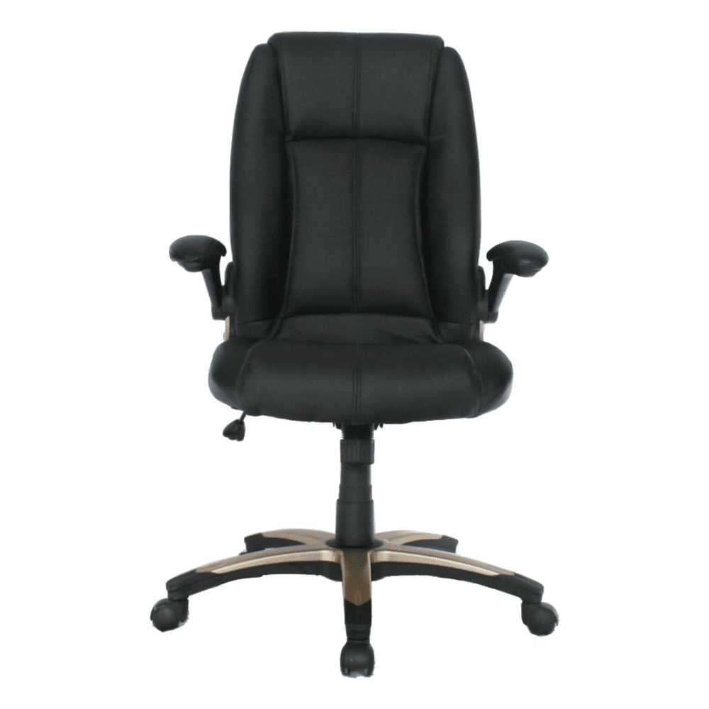 silla de oficina silla de trabajo cartagena en cuero sintetico base nylon dorada 2