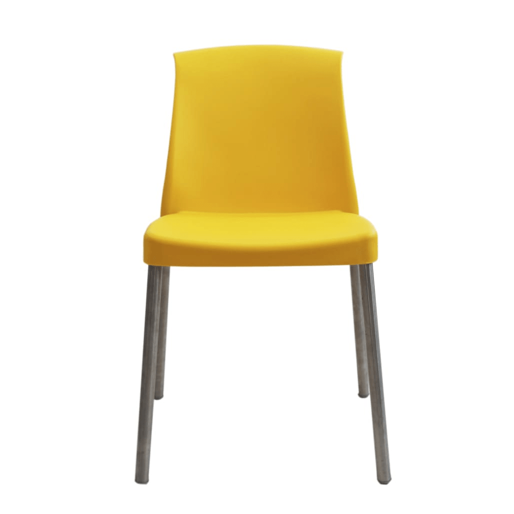 silla eva la bega sin brazos en plastico de colores
