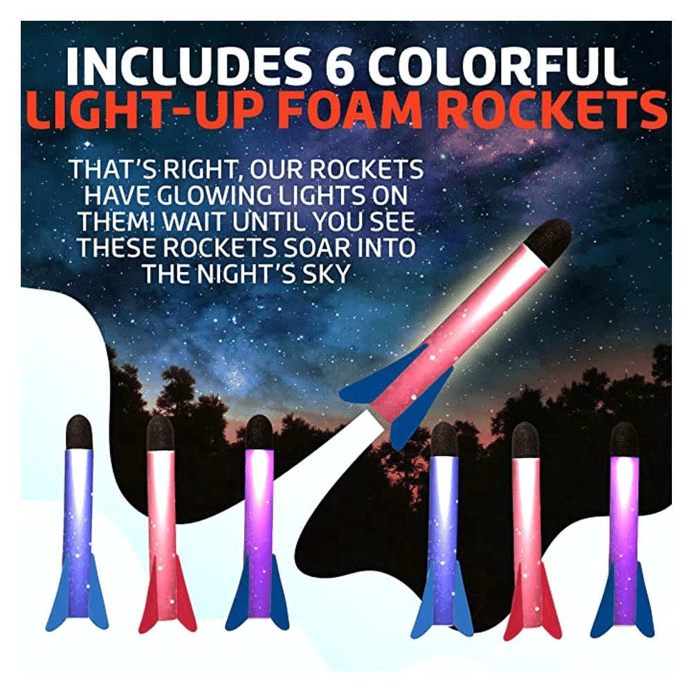 juguete lanzador cohete iluminado resistente sin pvc sin bpa 3 anos 5